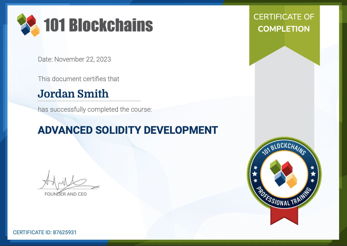 advanced solidity development course