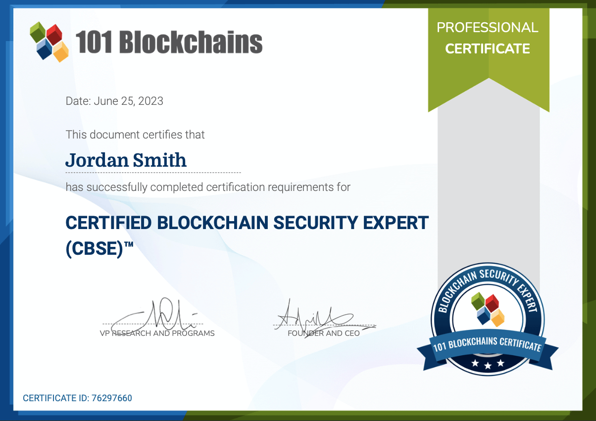 Certified Blockchain Security Expert